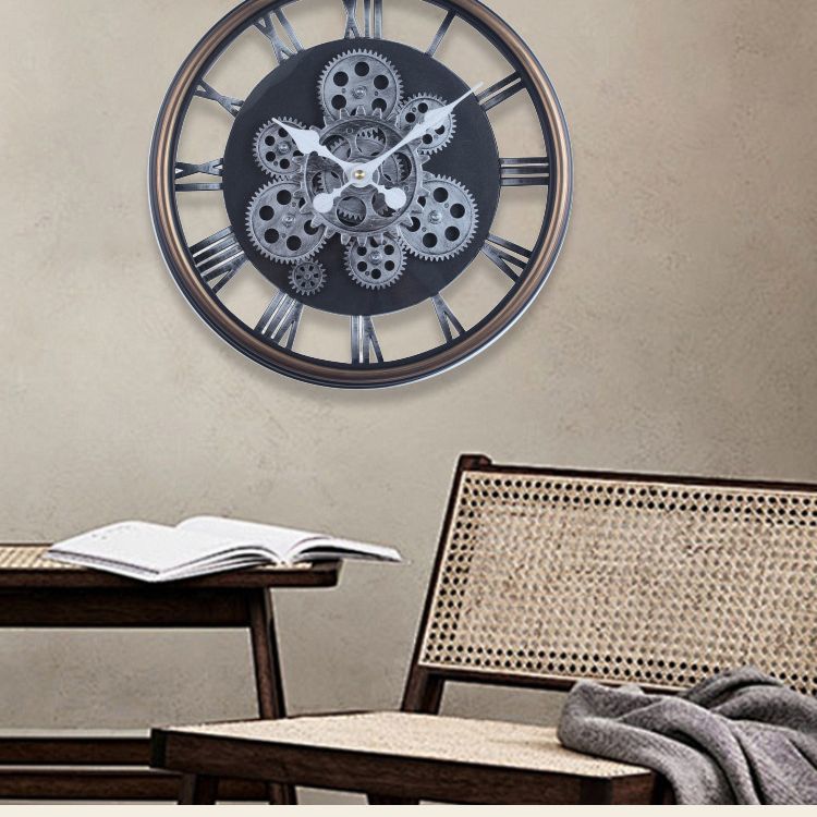 Wall Clock in Industrial Steampunk Design