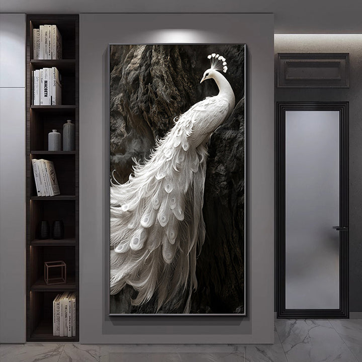 Elegant Framed Peacock Art Print