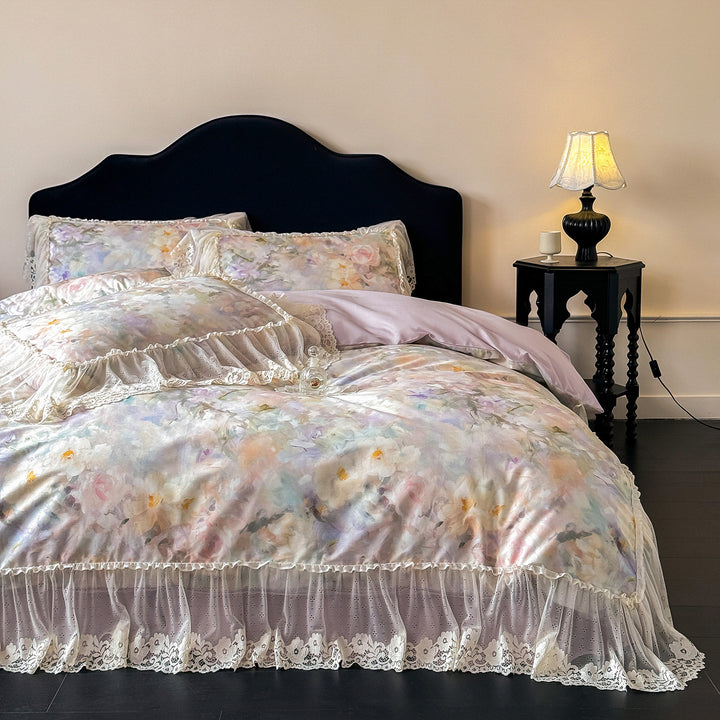 Vintage Floral Print Bedding Set Avarnia