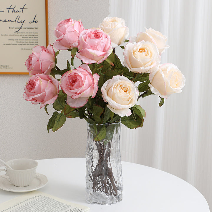 Artificial Silk Rose with Filigree Flowers