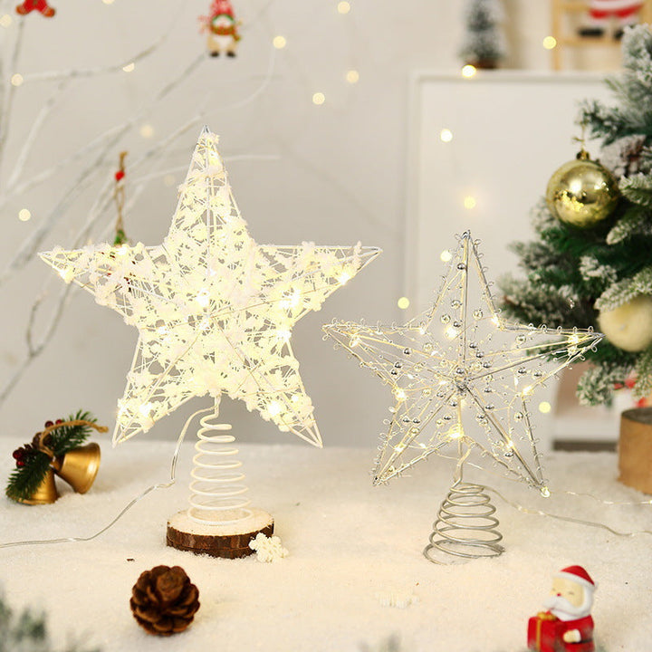 Christmas tree topper with LED lighting