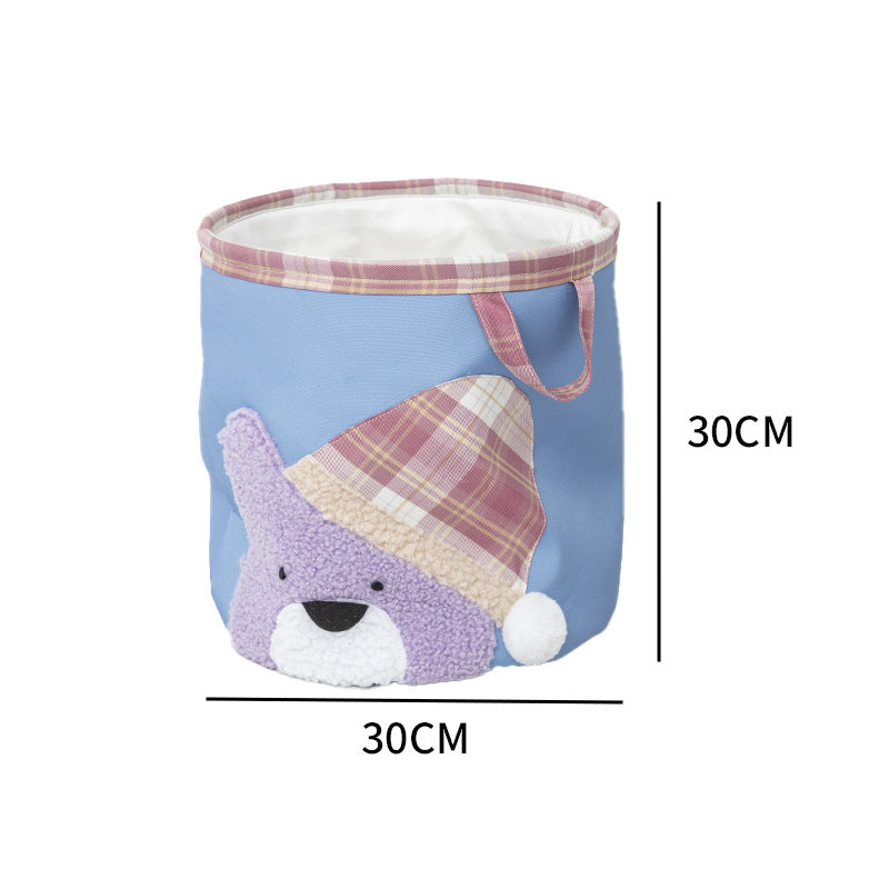 Practical storage basket with animal motif