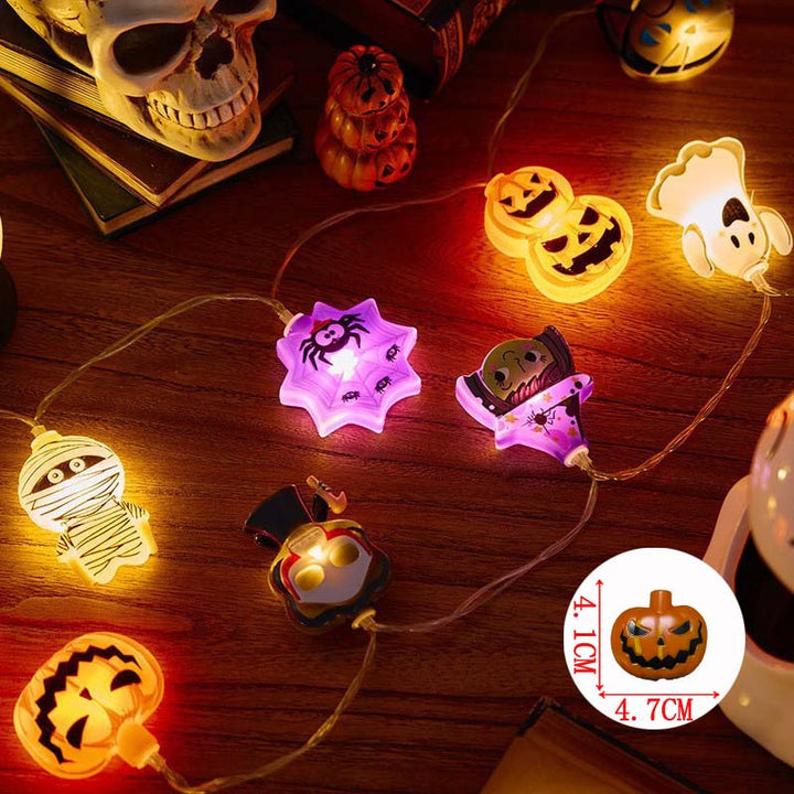Decorative Halloween LED Pumpkin Ghost Bat String Lights