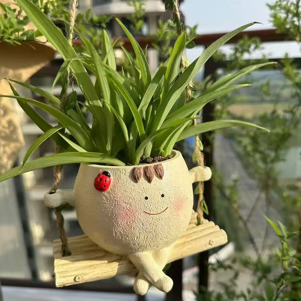 Playful Swinging Planter Holder