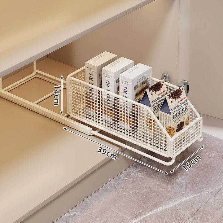 Pull-Out Mesh Pantry Drawer Organizer for Kitchen Cabinets