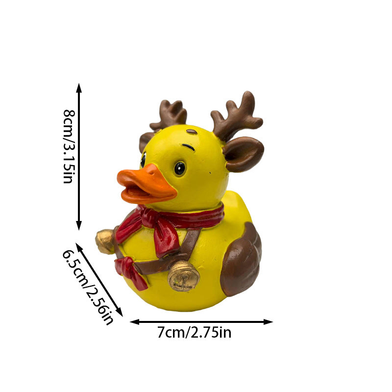 Funny rubber duck in craftsman's outfit