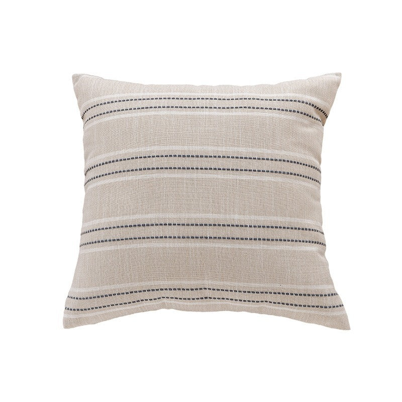 Textured Striped Decorative Pillow