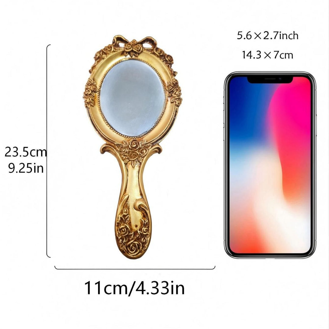 Vintage Floral Hand Mirror