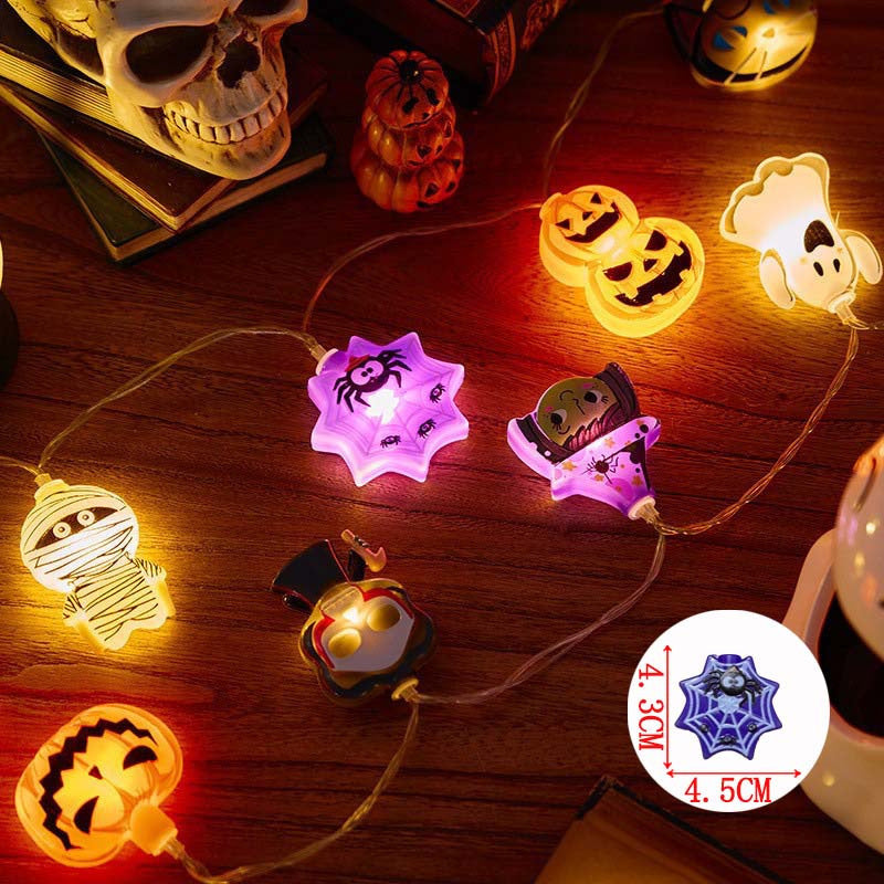 Decorative Halloween LED Pumpkin Ghost Bat String Lights