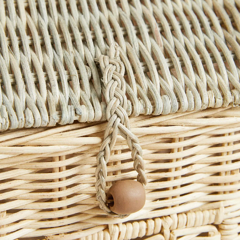 Handcrafted storage basket in house design