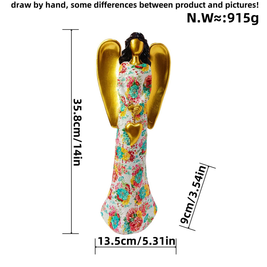 Engel Statue with Flower Pattern