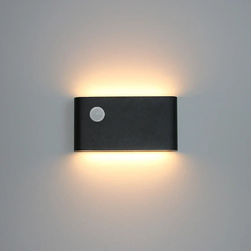 Modern LED Outdoor Motion Sensor Waterproof Wall Lamp - Ideal for Garden, Courtyard, and Corridor Lighting