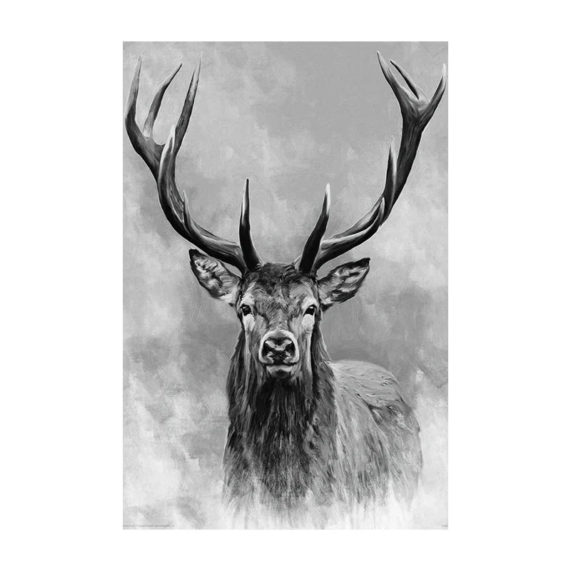 Northern Wilderness Eagle Deer Landscape Wall Art Fine Art Canvas Prints Pictures For Living Room Dining Room Nordic Home Decor