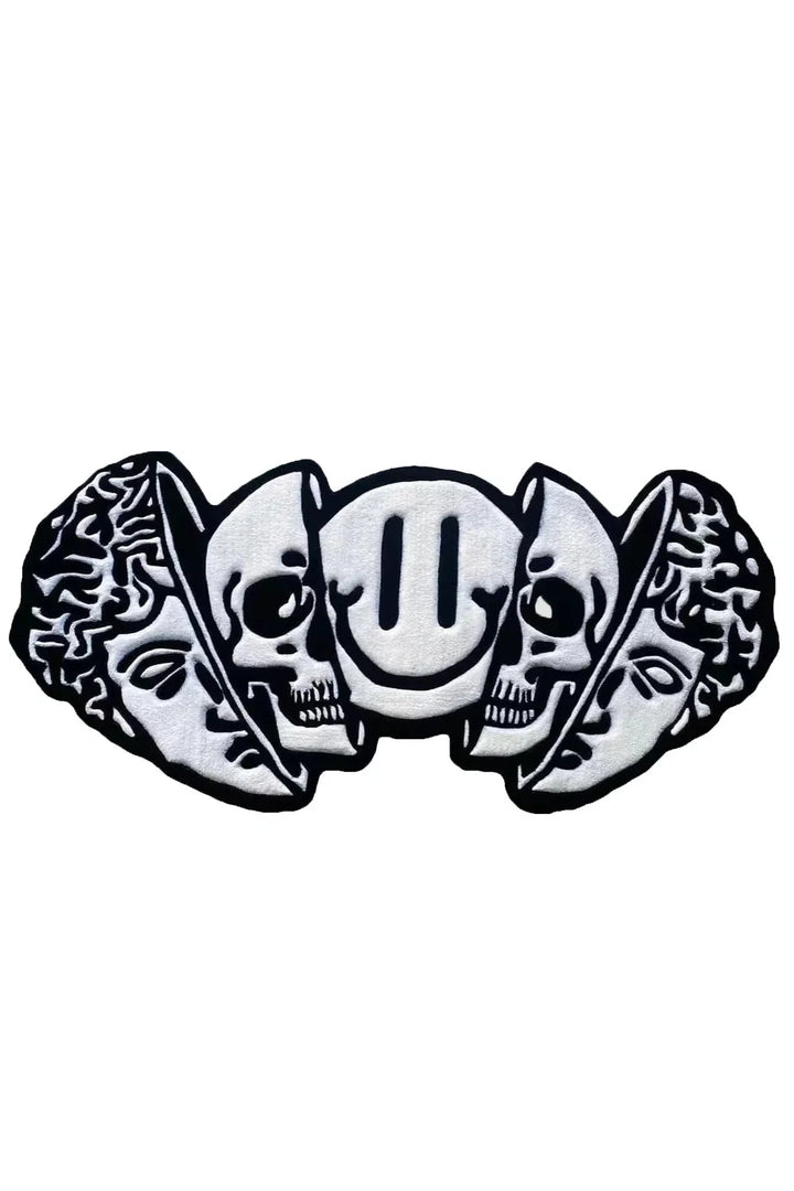 Skull Black Rug