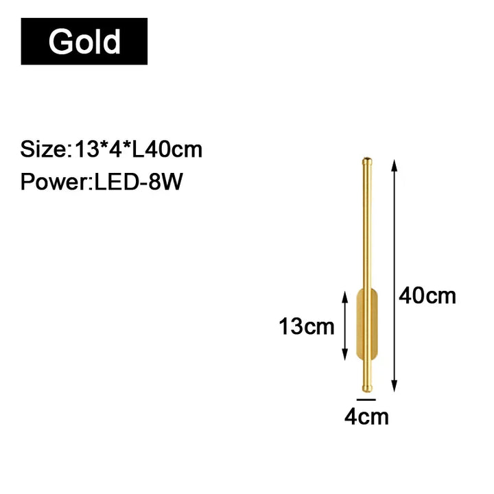 Gold Black Indoor LED Wall Lights: Stylish Illumination for Your Space