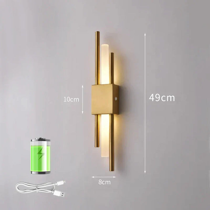 Modern LED Wall Lamp – USB Charging Wall Sconce for Indoor Lighting, Bedroom, Living Room, and Corridor Decor