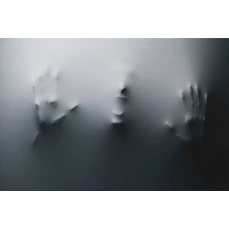 Modern Art Abstract Ghostly Figures In The Wall Canvas Prints Black White Wall Art Posters Pictures For Living Room Bedroom Art Decor