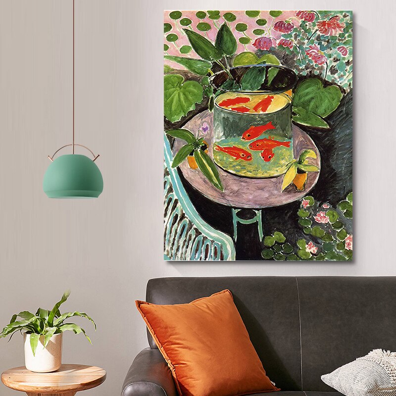 Still Life Goldfish Vintage - Canvas Wall Art Print
