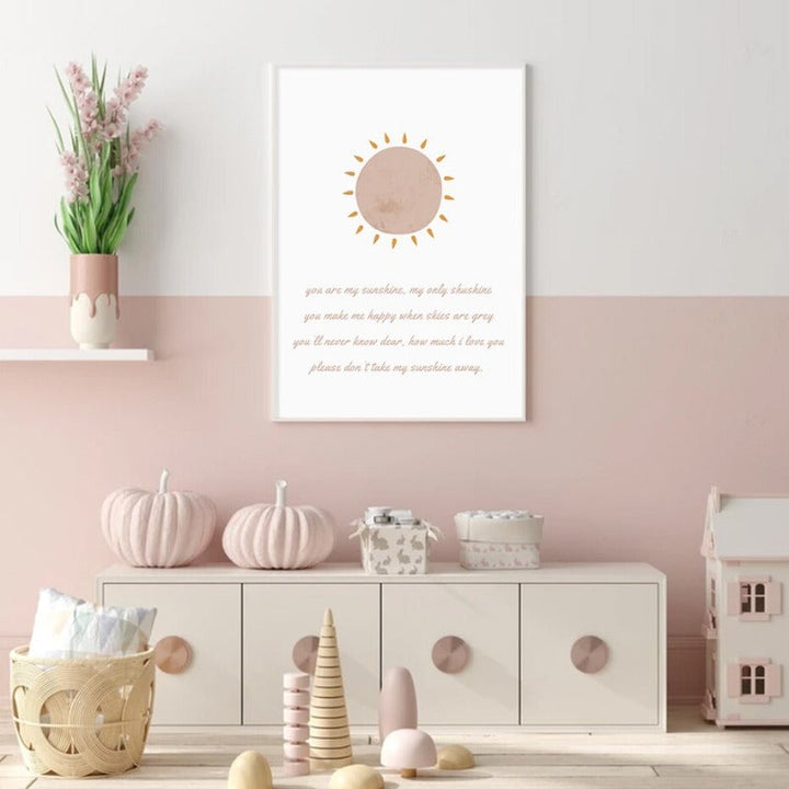 Sweet Child Of Mine Sun And Rainbow Nursery - Canvas Wall Art Print