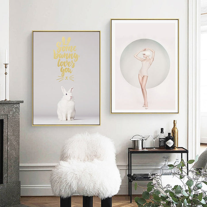 Sweet Bunny - Canvas Wall Art Painting