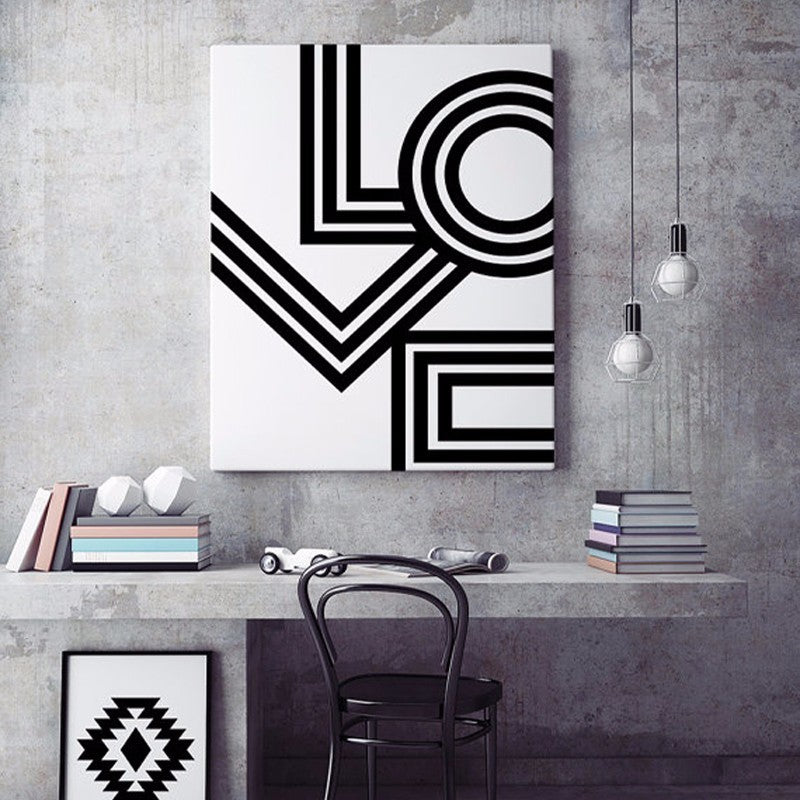 Love Wall Art Minimalist - Canvas Wall Art Painting