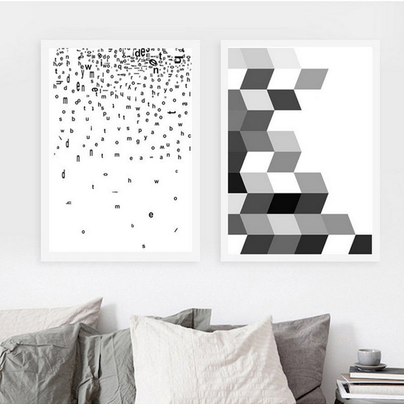 Deer Art Geometric - Canvas Wall Art Painting