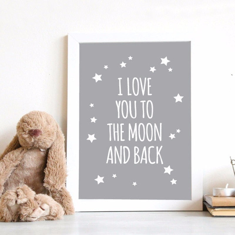 I Love You To The Moon and Back - Canvas Wall Art Painting