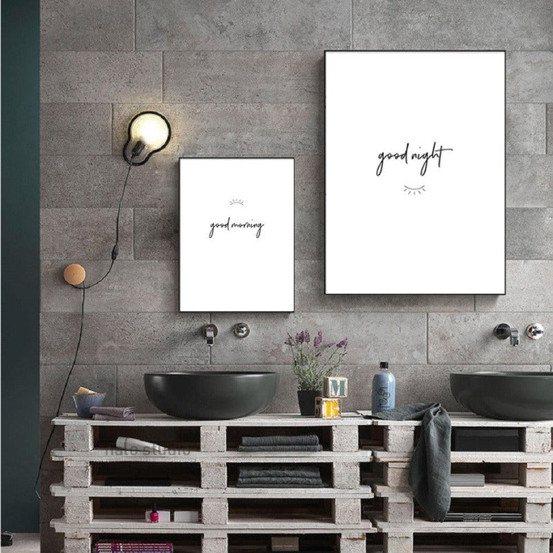 Good Morning And Good Night Eyes - Canvas Wall Art Painting
