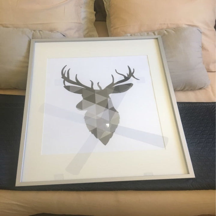 Geometric Deer Faith Quote - Canvas Wall Art Painting