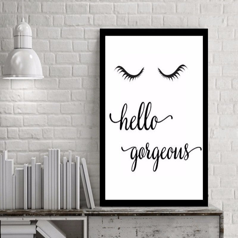 Hello Gorgeons Quotes - Canvas Wall Art Painting