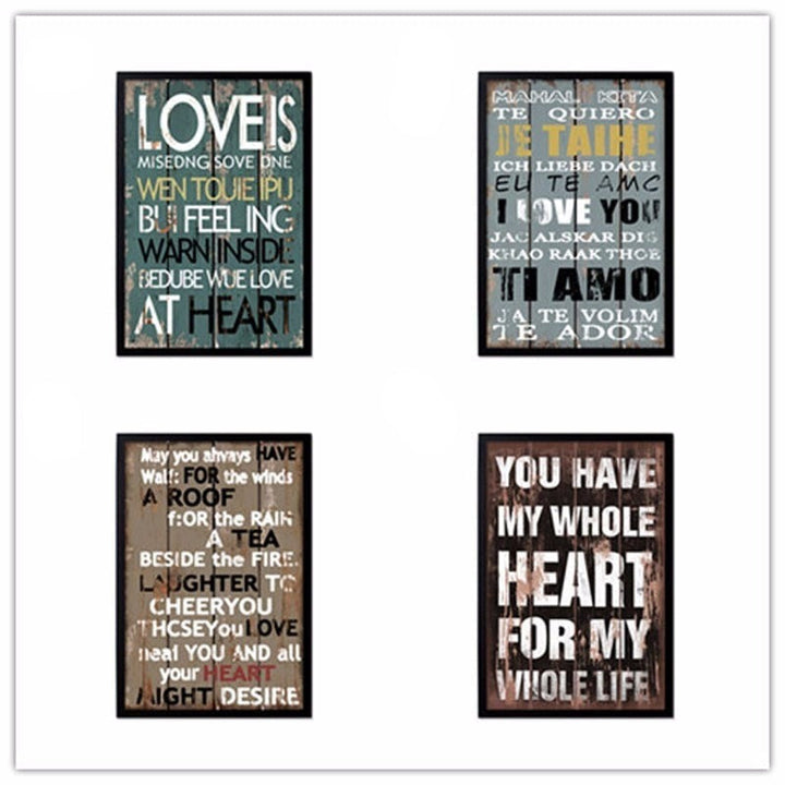 Vintage Europe Posters Love - Canvas Wall Art Painting