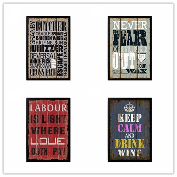 Vintage Europe Posters Love - Canvas Wall Art Painting