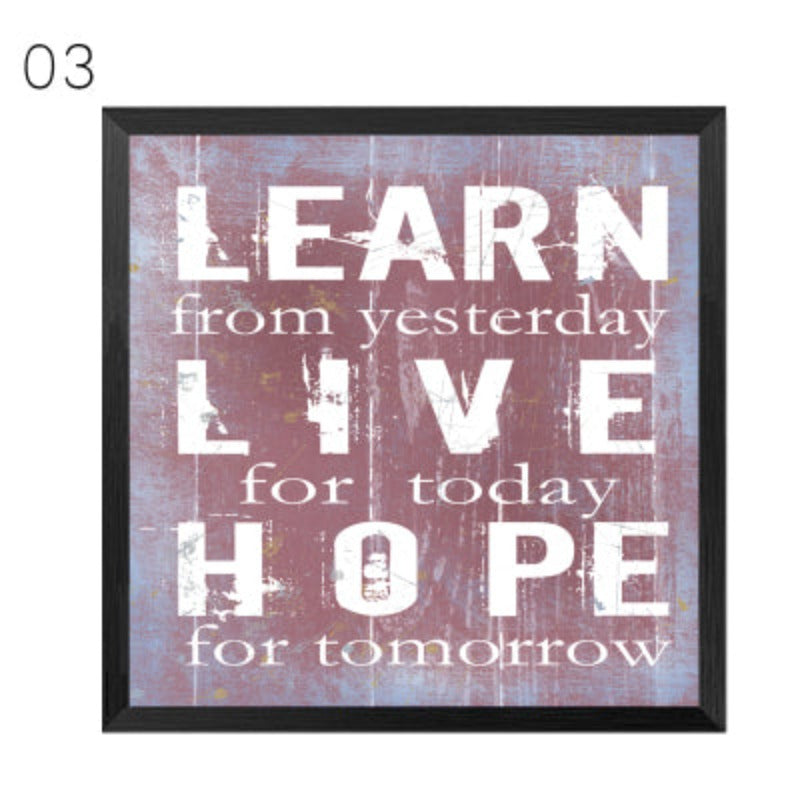 Vintage Inspiring Quotes - Canvas Wall Art Painting