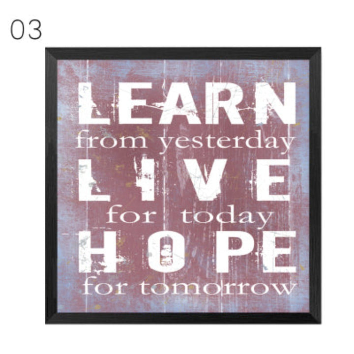 Vintage Inspiring Quotes - Canvas Wall Art Painting