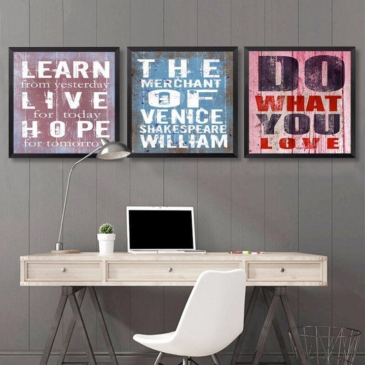 Vintage Inspiring Quotes - Canvas Wall Art Painting