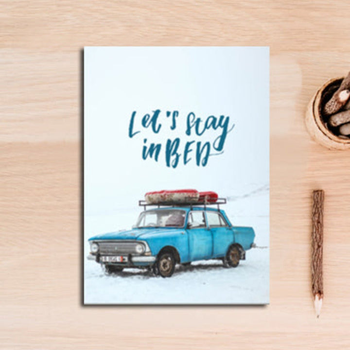 Vintage Blue Classic Cars Travel - Canvas Wall Art Painting