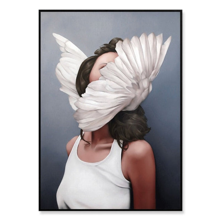Floral Girl Wall Art Pictures Beauty  - Canvas Wall Art Painting