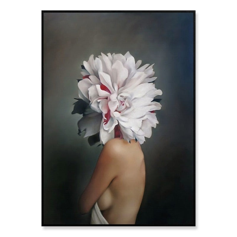 Floral Girl Wall Art Pictures Beauty  - Canvas Wall Art Painting