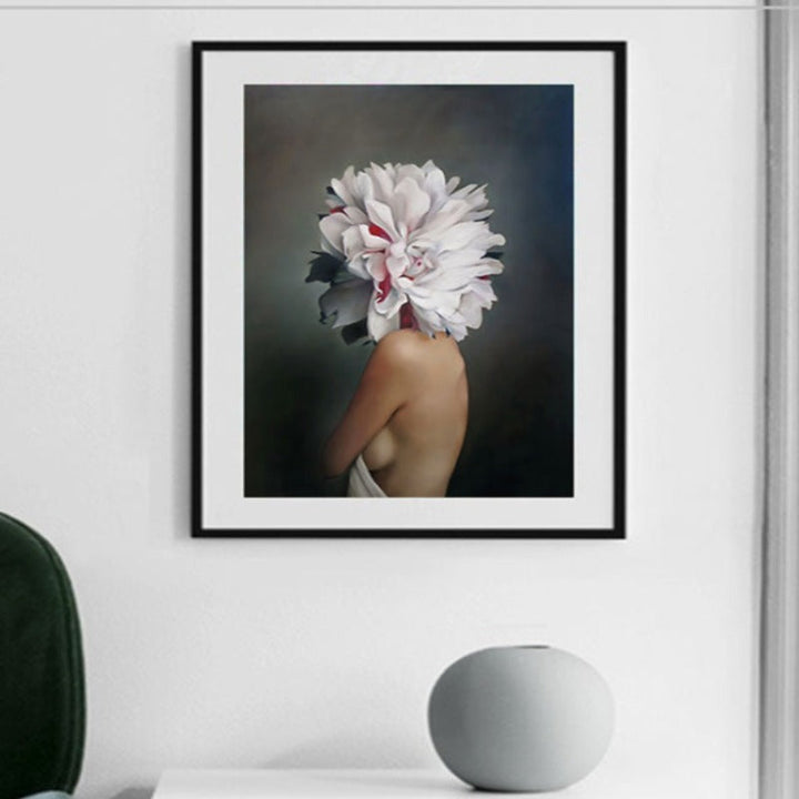 Floral Girl Wall Art Pictures Beauty  - Canvas Wall Art Painting