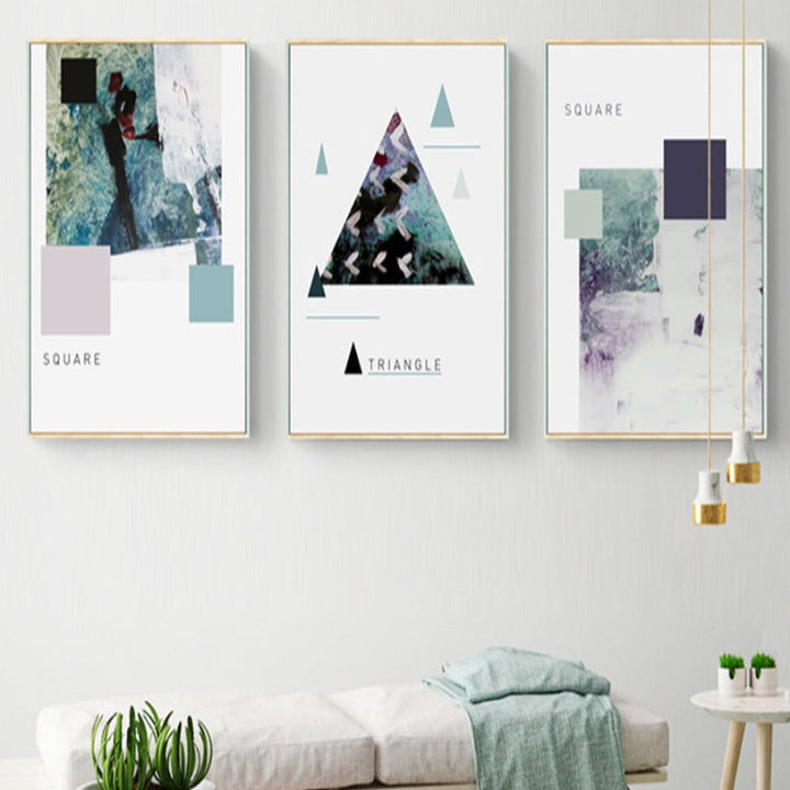 Geometric Nordic Shapes - Canvas Wall Art Painting