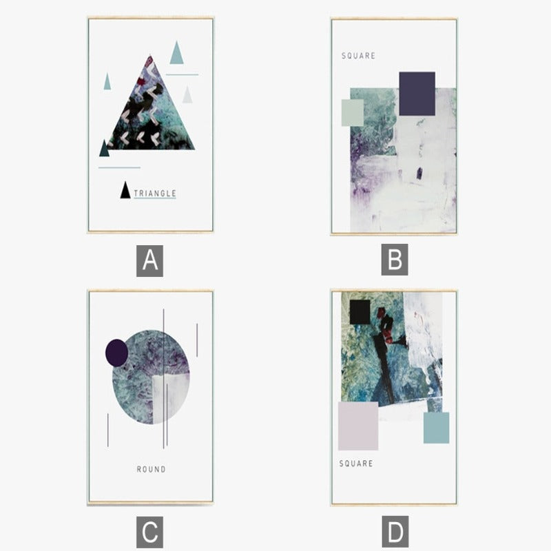 Geometric Nordic Shapes - Canvas Wall Art Painting