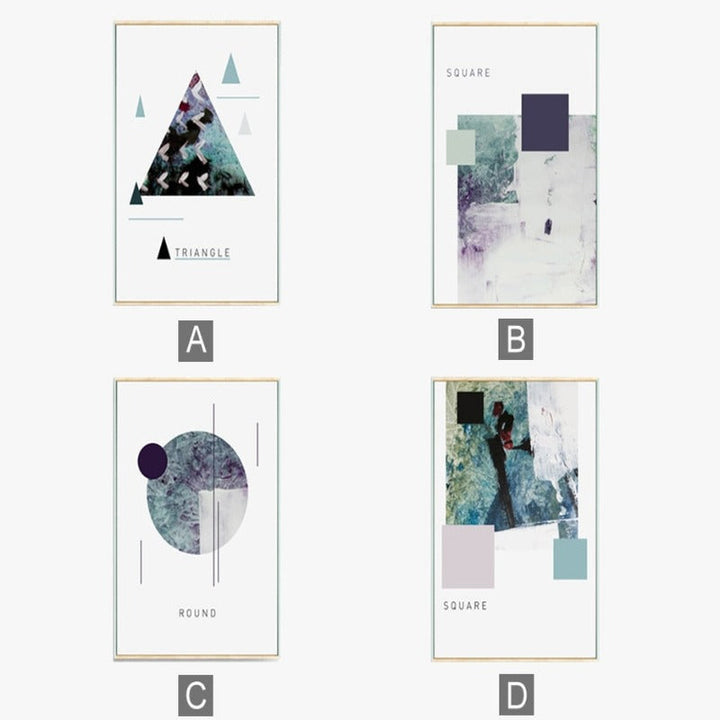 Geometric Nordic Shapes - Canvas Wall Art Painting