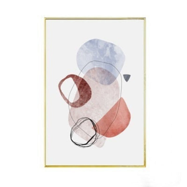Vintage Geometric Abstract Marble - Canvas Wall Art Painting
