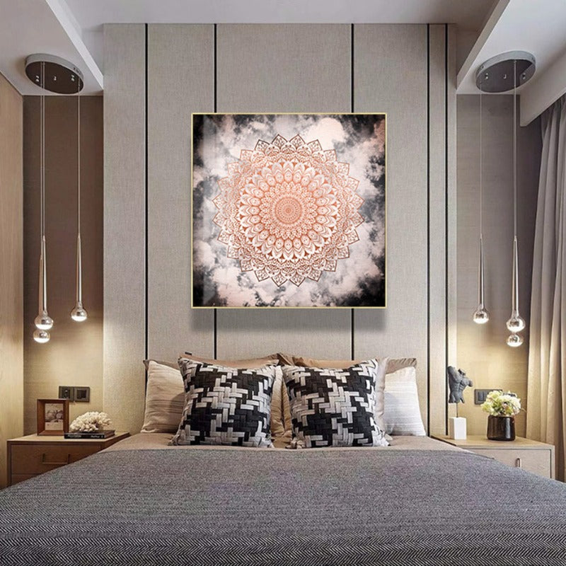 Mandala In Night - Canvas Wall Art Painting