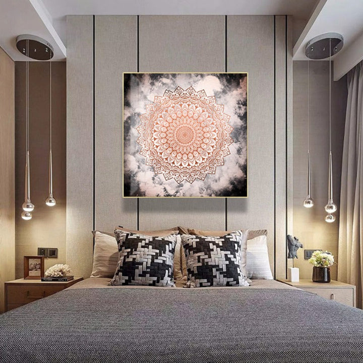 Mandala In Night - Canvas Wall Art Painting