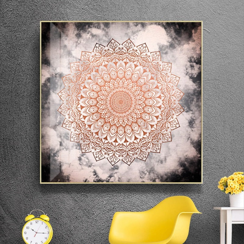 Mandala In Night - Canvas Wall Art Painting