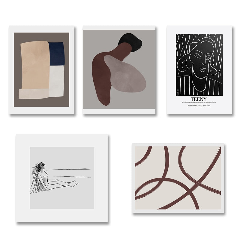 Geometric Europe Figure - Canvas Wall Art Painting