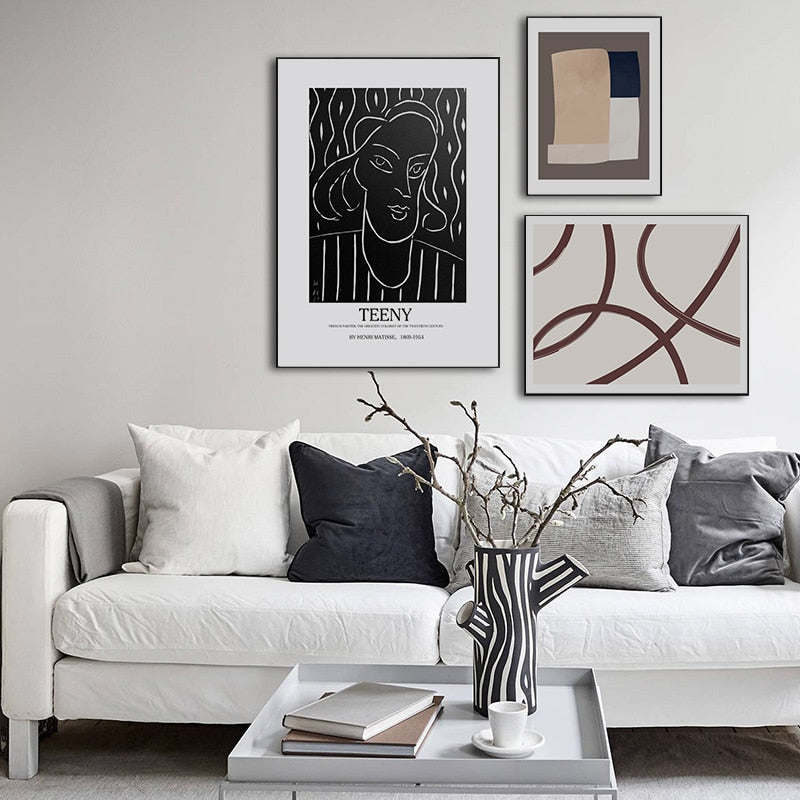 Geometric Europe Figure - Canvas Wall Art Painting