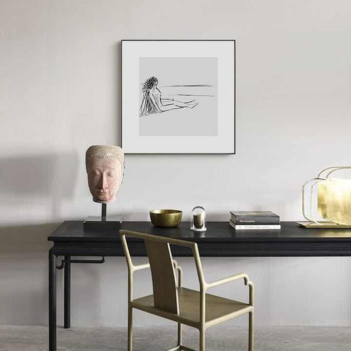 Geometric Europe Figure - Canvas Wall Art Painting