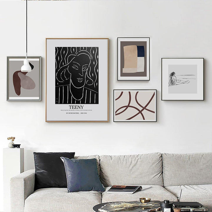 Geometric Europe Figure - Canvas Wall Art Painting